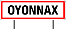 panneau de la ville d'Oyonnax