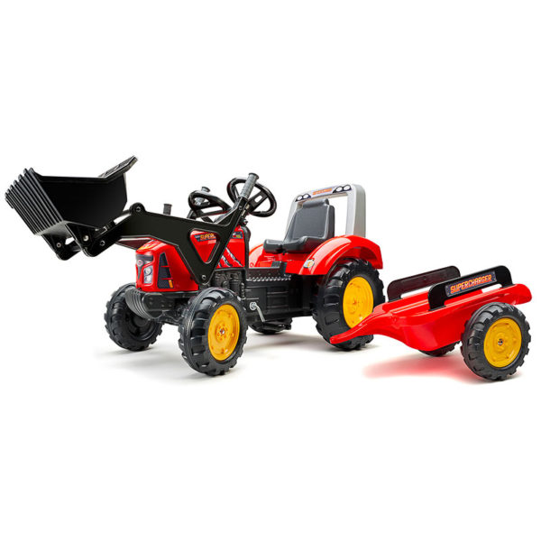 Supercharger pedal tractor with front loader and trailer 2020M