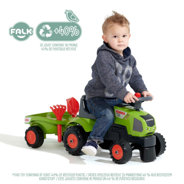 Enfant sur Porteur Tracteur Baby Claas