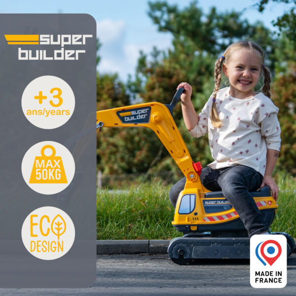Enfant sur Pelleteuse Super builder