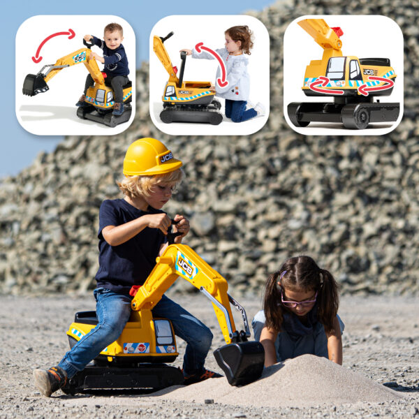 Fonctions - Enfants avec une pelleteuse JCB