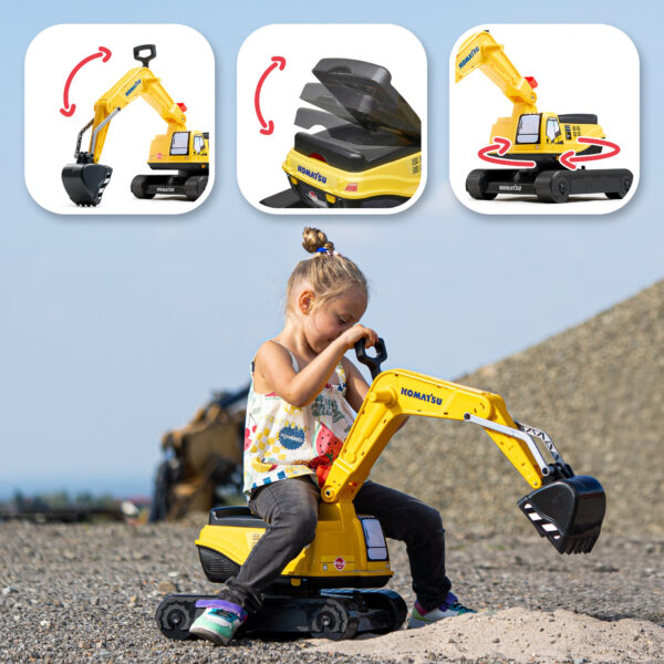 Komatsu Excavator with opening seat and included helmet - Image 6