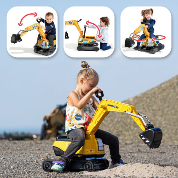 Fonctions - Enfant sur pelleteuse Komatsu