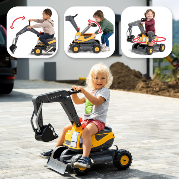 Fonctions - Enfant sur Pelleteuse Volvo