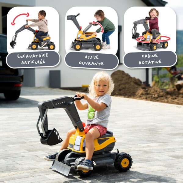 Enfant sur Pelleteuse Volvo