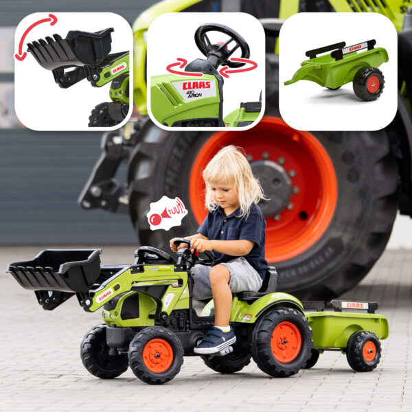 Fonctions - Enfant sur tractopelle Claas