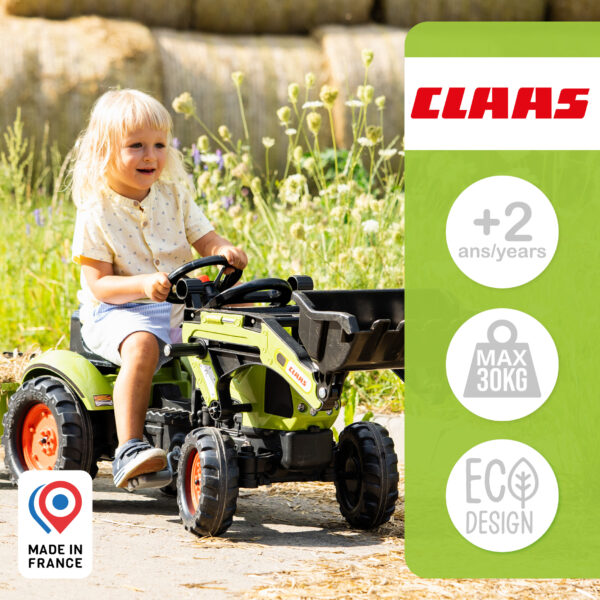Enfant sur tracteur Claas
