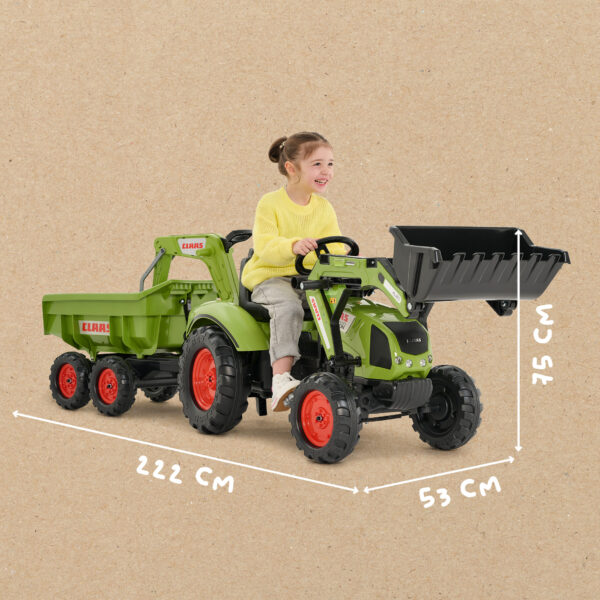 Enfant sur Maxi Tractopelle Claas