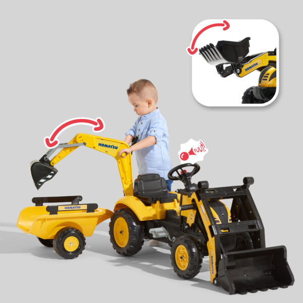 Enfant avec Tractopelle Komatsu