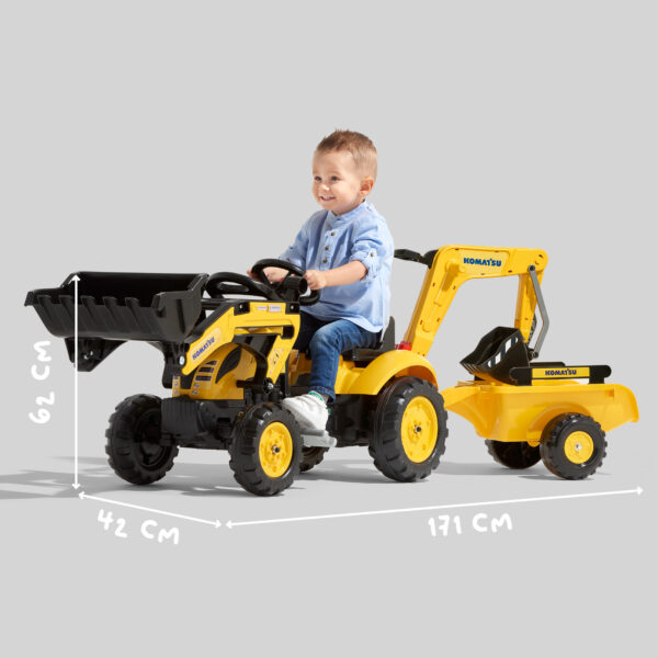 Dimensions Tractopelle Komatsu