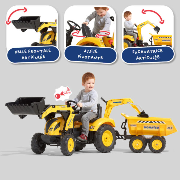 Enfant sur Maxi tractopelle Komatsu
