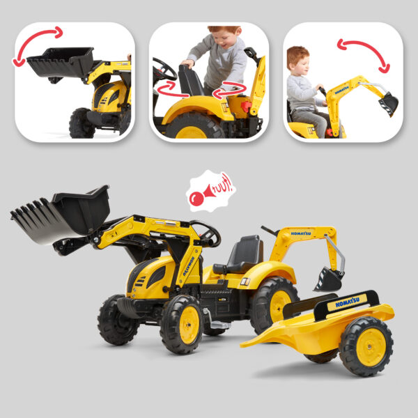 Fonctions Tractopelle Komatsu