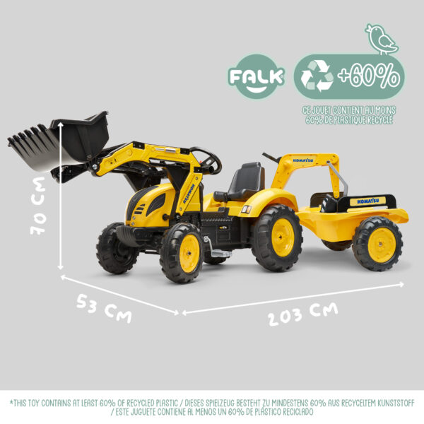 Dimensions Tractopelle Komatsu