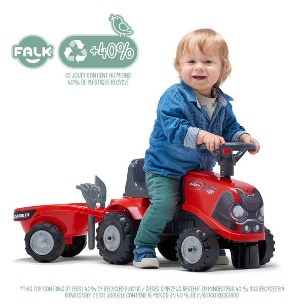 Enfant sur porteur Case IH