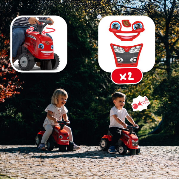 Fonctions - Enfant sur porteur tracteur Massey Ferguson