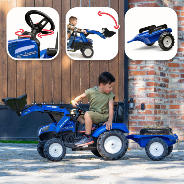 Fonctions - Enfant sur Tractopelle New Holland