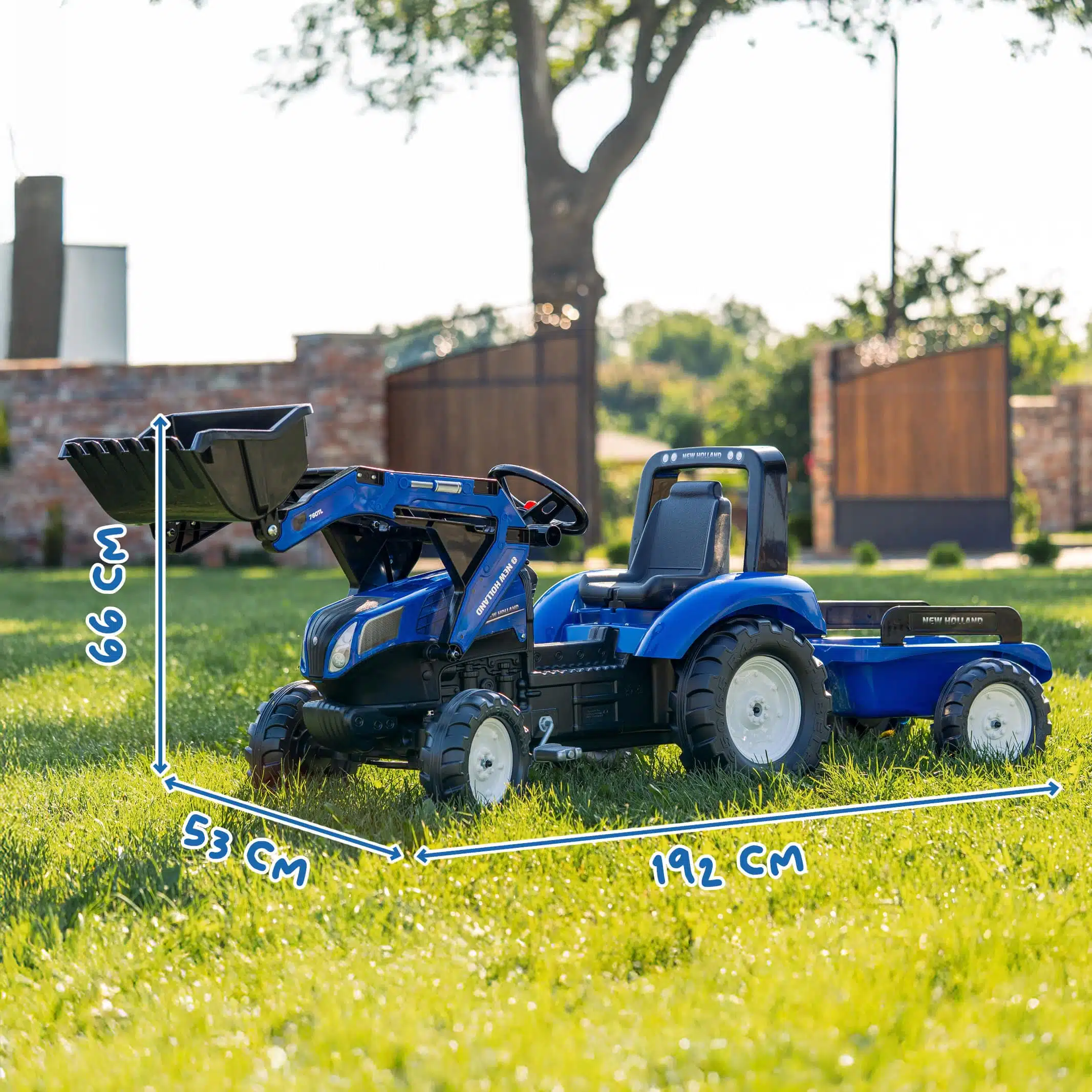Dimensions Tractopelle New Holland