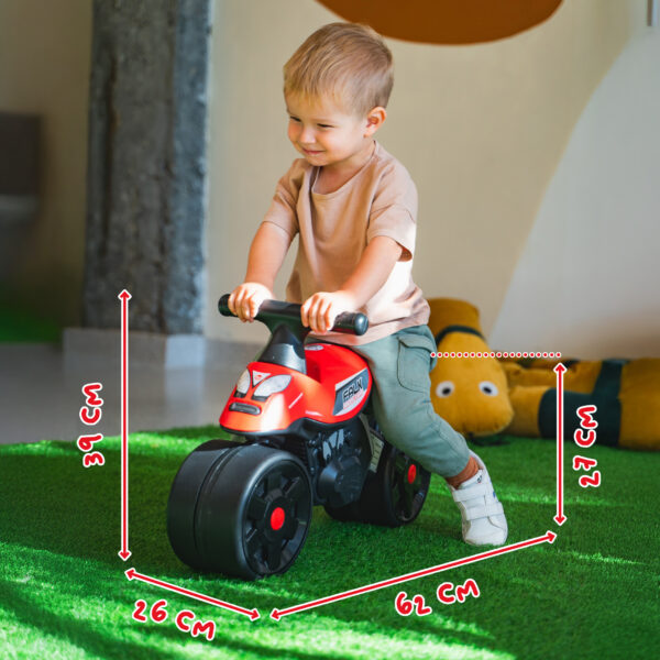 Dimensions - Enfant sur moto draisienne Falk