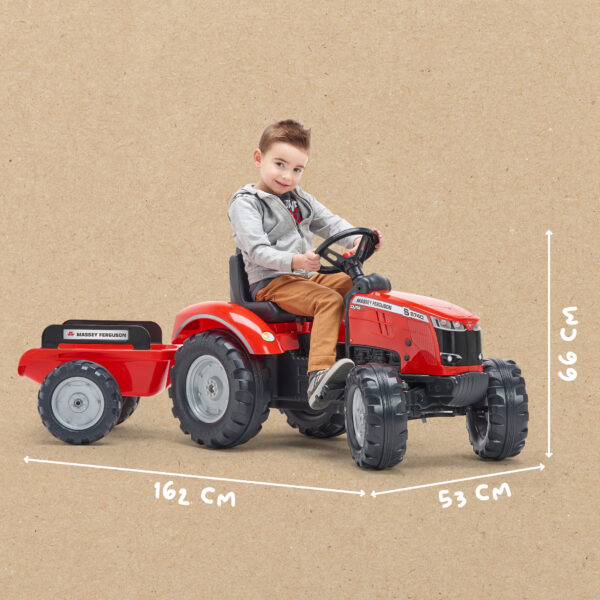 Dimensions - Enfant sur Tracteur Massey Ferguson