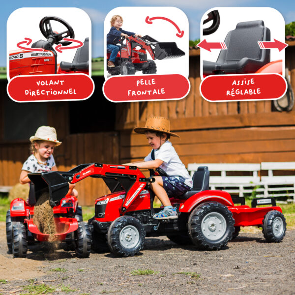 Enfants sur Tracteur Massey Ferguson