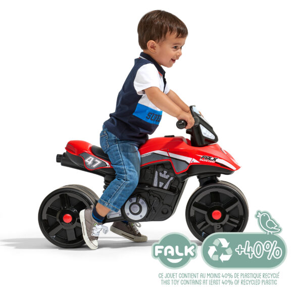Enfant sur draisienne moto Falk