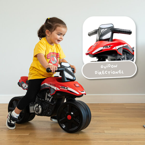 Enfant sur draisienne moto Falk