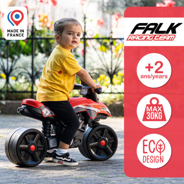 Enfant sur draisienne moto Falk