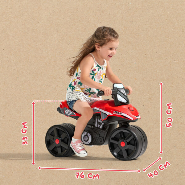 Dimensions - Enfant sur draisienne moto Falk