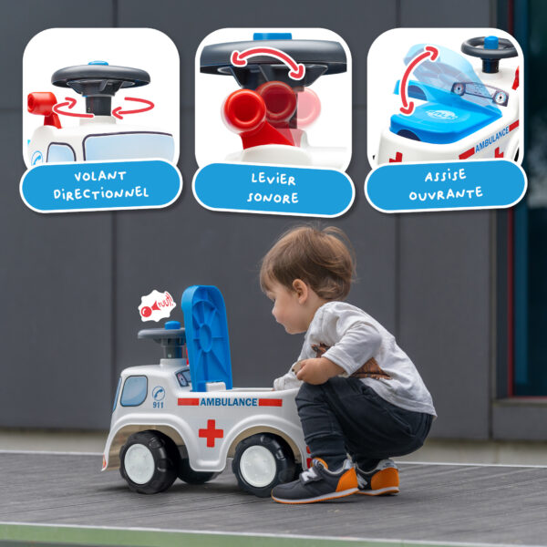 Enfant avec porteur Ambulance