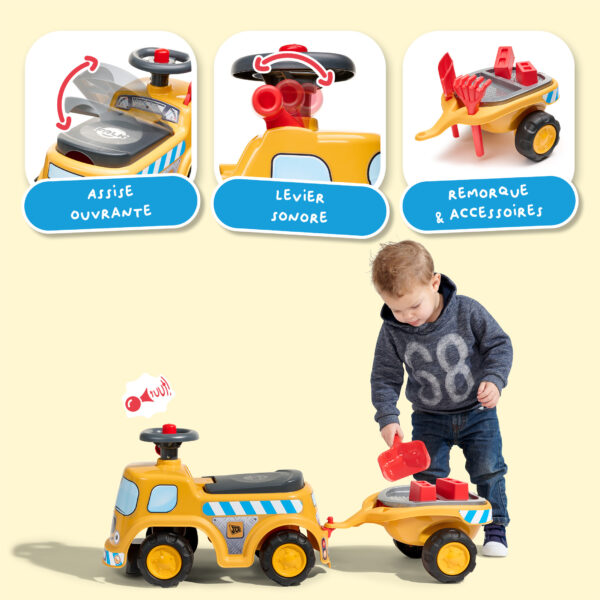 Fonctions Enfant porteur camion JCB