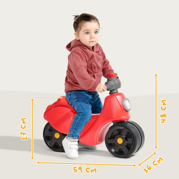 Dimensions - Enfant sur scooter draisienne Strada
