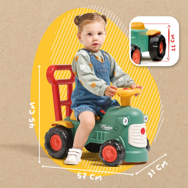 Dimensions - Enfant sur porteur tracteur Maurice