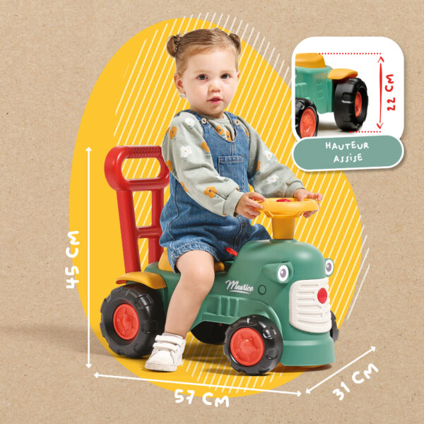Dimensions - Enfant sur porteur tracteur Maurice