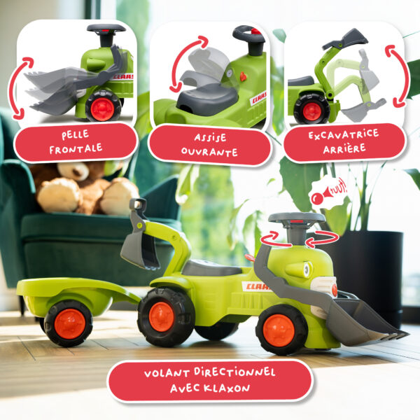 Fonctions porteur tractopelle Claas