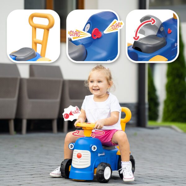 Fonctions - Enfant sur porteur tracteur New Holland