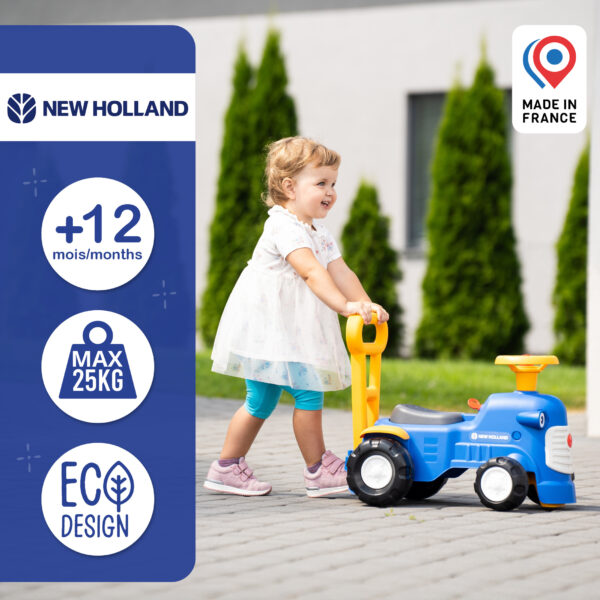 Enfant avec porteur tracteur Kubota