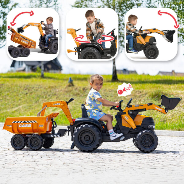 Fonctions - Enfant sur Maxi tractopelle Case CE