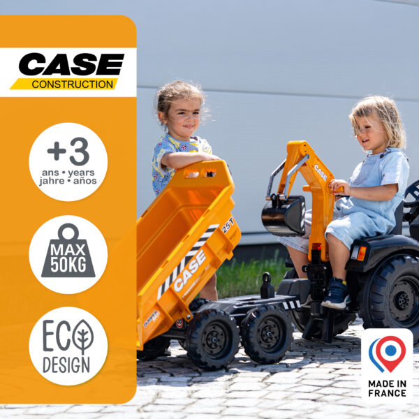 Enfants avec Maxi tractopelle Case CE