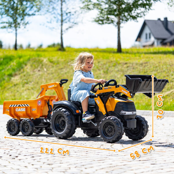 Dimensions - Enfant sur Maxi tractopelle Case CE