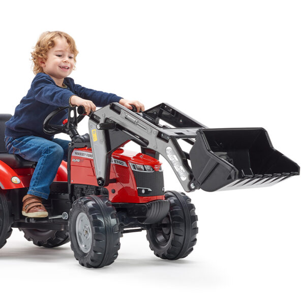 Enfant avec Pelle frontale Falk SuperLoader pour tracteur à pédales 3/7 ans