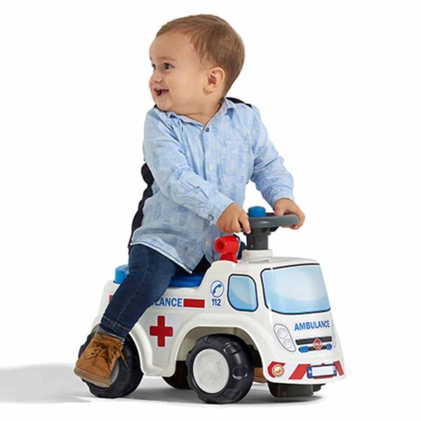 Boy on Ride-on ambulance