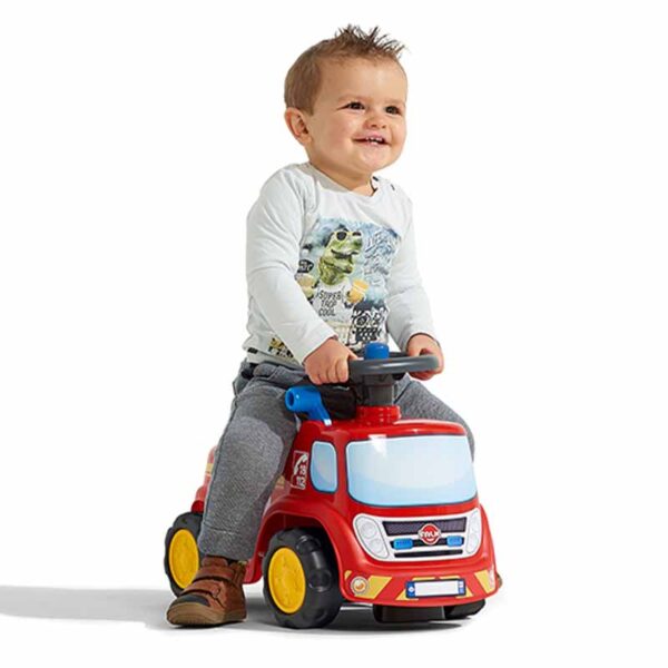 Boy on Ride-on firefighter