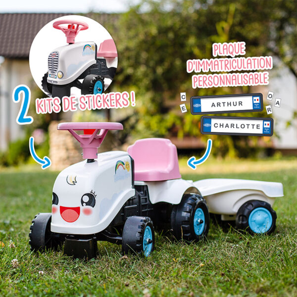 Porteur tracteur Rainbow Farm 2 kits de stickers