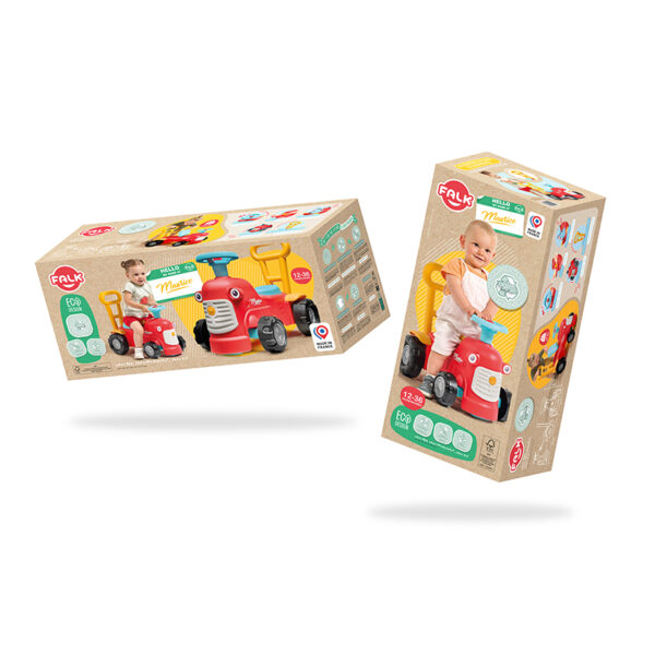 Packaging Ride-on Tractor Maurice red