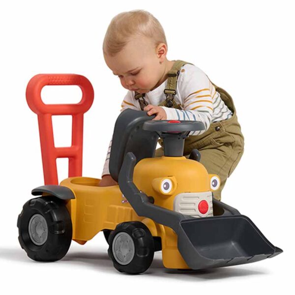 Boy on Ride-on Tractor Maurice with front shovel