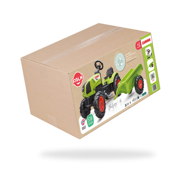 Packaging Traktor mit Pedalen Claas mit Anhänger 2040A