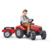 Tractor rojo de pedales Massey Ferguson S8740 con remolque - Imagen 2