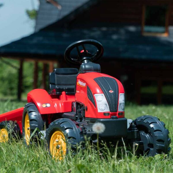 Country Farmer tractor with trailer - Red - Image 3