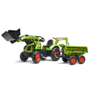 Tractopelle Claas avec excavatrice et remorque basculante Maxi