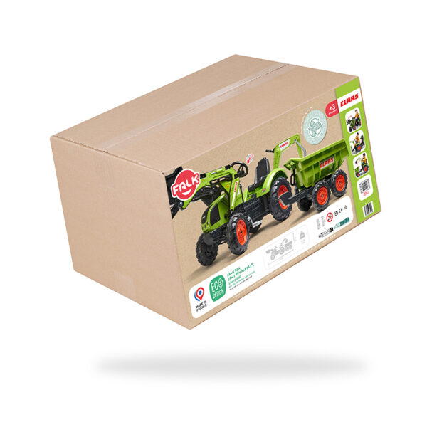 Packaging Tractopelle Claas avec excavatrice et remorque basculante Maxi